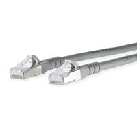 Metz Connect 1308450533-E RJ45 Câble réseau, câble patch CAT 6a S/FTP 0.50 m gris avec cliquet d'encastrement 1 pc(s)