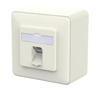 METZ CONNECT E-DAT C6A LS Prise, 1 port, AP, blanc pur