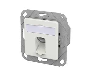 METZ CONNECT E-DAT C6A Prise IDC, 1 port, UPk, blanc signalisation