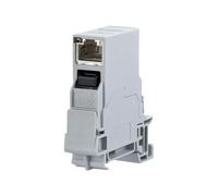 METZ CONNECT E-DAT Industry rail de serrage TS35 + RJ45 insert de coupleur Cat.6 Class EA