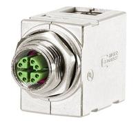 METZ CONNECT - Netzwerkanschluss - 8-polig M12 (S) gewinkelt zu RJ-45 (W) - abgeschirmt - CAT 6a - IEEE 802,3an - metallähnlich (MWN911A415)