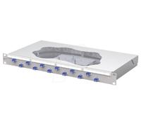 Metz Connect OpDAT fix2 Patchfeld splice 12xLC-D OS2 Panneau de brassage 483 mm (19\ ) 1 UH gris clair