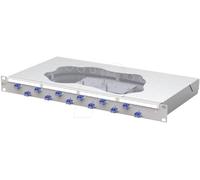 Metz Connect OpDAT fix2 Patchfeld splice 12xLC-D OS2 Panneau de brassage 483 mm (19) Câble 1 UH gris clair équipé