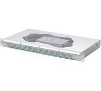 Metz Connect OpDAT fix2 Patchfeld splice 24xLC-D OM3 483 mm (19) 1 UH gris clair