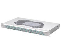 Metz Connect OpDAT fix2 Patchfeld splice 24xLC-D OM3 Panneau de brassage 483 mm (19\ ) 1 UH gris clair