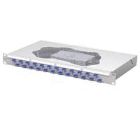 Metz Connect OpDAT fix2 Patchfeld splice 24xLC-D OS2 Panneau de brassage 483 mm (19\ ) 1 UH gris clair