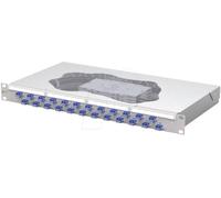 Metz Connect OpDAT fix2 Patchfeld splice 24xLC-D OS2 Panneau de brassage 483 mm (19) Câble 1 UH gris clair équipé