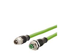 METZ CONNECT Verbindungsleitung M12 BU-M12 ST, 8-pol X-kodiert, gerade-gerade, 2 m