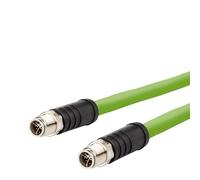 METZ CONNECT Verbindungsleitung M12 ST-M12 ST, 8-pol X-kodiert, gerade-gerade, Schleppkette, 2 m