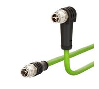 METZ CONNECT Verbindungsleitung M12 ST-M12 St, 8-pol X-kodiert, gerade-gewinkelt, 2 m