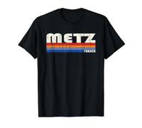 Metz France Retro 70s 80s Style T-Shirt Graphique avec Valeur