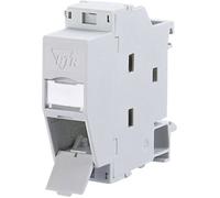 Metz Prise réseau BTRNETCOM pour montage sur rail DIN cat 6 RAL7035
