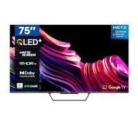 Metz TV QLED + MQE7600 4K UHD 75 Pouces Smart TV avec Google TV Anti-reflet Écran Mat Téléviseur Dolby Vision Dolby Atmos HDR Wi-FI (2024 Modèle, Noir)