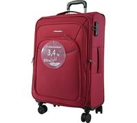 METZELDER Valise Souple Basic S Gros Volume Garantie 1 an (Rouge (Red), M - Medium - 79/93L - 67x42x28 3,4kg)