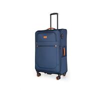 METZELDER Valise Souple Retro Extensible Gros Volume Serrure TSA Garantie 1 an, (Bleu (Navy), L - Large - 115/135L - 79x47x32cm 3,9kg)
