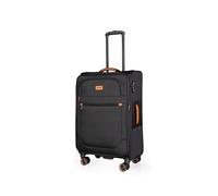 METZELDER Valise Souple Retro Extensible Gros Volume Serrure TSA Garantie 1 an, (Noir (Black), M - Medium - 79/93L - 67x42x28 3,4kg)
