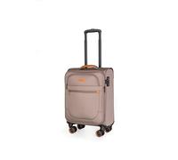 METZELDER Valise Souple Retro Extensible Gros Volume Serrure TSA Garantie 1 an, (Taupe (Tan), S -Cabine - 48L - 55x38x20cm - 2,9kg)