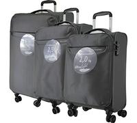 METZELDER Valise Souple Trigone Ultra Leger & Grosse CAPACITE DE Chargement Garantie 1 an (Set de 3 Tailles (S+M+L), Gris (Grey))