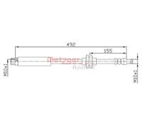 Flexible de frein 4110476 METZGER pour CITROËN FIAT PEUGEOT
