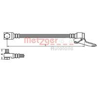 METZGER Flexible de frein Durite de frein 4112545 Essieu avant droit 412mm