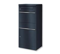 Metzler boîte à Colis avec boîte aux Lettres - Robuste et Inoxydable - boîte Postale extérieure XXL, RAL 7016 Anthracite Mat avec Serrure cylindrique - Modèle Bispo