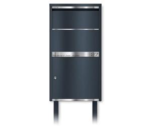 Metzler® boîte à Colis avec clapet Anti-vol et Support au Sol RAL 7016 Gris Anthracite réception sécurisée sans Contact Acier Inoxydable Personnalisable 10 Ans de pièces détachées Avalon