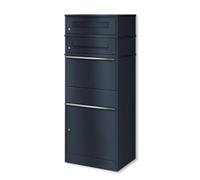 Metzler® boîte à Colis Double avec Serrure sécurisée et Compartiments indépendants - Anthracite RAL 7016 - réception sans Contact, Inoxydable, Installation Facile Bispo 10 Ans pièces détachées