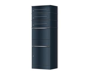 Metzler® boîte à Colis extérieure avec 3 Compartiments courrier et Serrure sécurisée Anthracite RAL 7016 - réception sans Contact protégée intempéries - Acier Durable Bispo