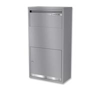 Metzler Boîte à Colis | Inoxydable & Massive | Aluminium Gris | pour Paquets jusqu'à Taille S | Avalon 3
