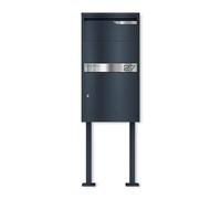 Metzler® boîte à Colis sécurisée avec Support au Sol et clapet antivol RAL 7016 Gris Anthracite réception sans Contact Design Durable Gravure Personnalisable 10 Ans pièces détachées Avalon