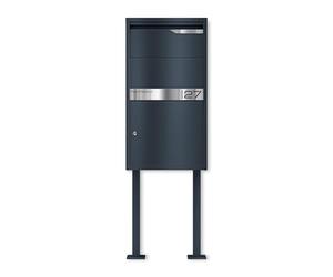 Metzler® boîte à Colis sécurisée avec Support au Sol et clapet antivol RAL 7016 Gris Anthracite réception sans Contact Design Durable Gravure Personnalisable 10 Ans pièces détachées Avalon