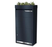 Metzler® boîte à Colis sécurisée avec Toit végétal et clapet étanche Anthracite RAL7016 réception sans Contact Durable extérieure 10 Ans de pièces détachées Avalon