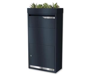 Metzler® boîte à Colis sécurisée avec Toit végétal et clapet étanche Anthracite RAL7016 réception sans Contact Durable extérieure 10 Ans de pièces détachées Avalon