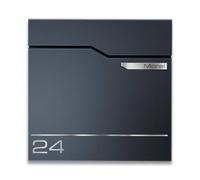 Metzler Boîte aux Lettres Anthracite Plaque de Nom échangeable | Hoffmann