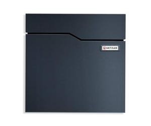 Metzler Boîte aux Lettres Anthracite RAL 7016 avec Compartiment journaux - Plaque Nominative Interchangeable - boîte Murale Design en Acier thermolaqué, résistante & étanche | Hoffmann