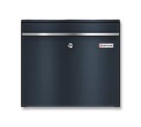 Metzler Boîte aux Lettres Anthracite RAL 7016 personnalisée avec étiquette Interchangeable, boîte aux Lettres Murale avec étiquette Nominative, boîte aux Lettres avec Compartiment à journaux BK212