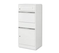 Metzler Boîte aux lettres avec 1 boîte aux lettres - Boîte aux lettres simple XXL avec compartiment à colis, inoxydable et résistante aux intempéries - Grande boîte aux lettres d'extérieur pour colis