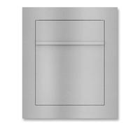 Metzler boîte aux Lettres encastrable Aluminium Gris RAL 9007 - Boîte encastrée en Acier thermolaqué, Plane, résistante aux intempéries, avec Serrure, pour Format DIN A4