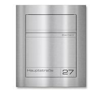 Metzler Boîte aux Lettres encastrable INOX brossé - Design Haut de Gamme avec Plaque Nominative gravée au Laser - boîte Murale affleurante, étanche, Format DIN A4