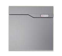 Metzler Boîte aux Lettres Gris Aluminium RAL 9007 avec Compartiment journaux et Plaque de nom - Acier Inoxydable thermolaqué, étanche et antirouille - modèle Mural Siebert2