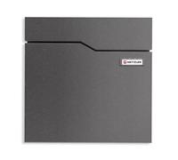 Metzler Boîte aux Lettres Gris Fer micacé DB 703 avec Compartiment journaux - Plaque Nominative Interchangeable - boîte Postale Murale en Acier thermolaqué, résistante aux intempéries | Hoffmann