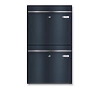 Metzler Double-Boîte aux Lettres en Acier Inoxydable | avec Plaque de Nom remplaçable | RAL 7016 Gris Anthracite | BK212 Verticale