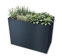 Metzler Jardinière surélevée pour Le Jardin - Acier Gris Anthracite RAL7016 - Parterre de Jardin en métal résistant aux intempéries - pour Plantes et Fleurs - 100 x 50 x 77 cm
