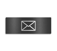 Metzler Plaque en acier inoxydable avec symbole de lettre pour boîtes à colis - Marquage de boîte à colis - Fer mica