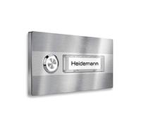 Metzler® sonnette encastrée avec plaque de nom interchangeable et LED optionnelle acier inox brossé durable fixation sécurisée visible de nuit 10 ans de pièces façades immeubles