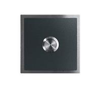 Metzler® sonnette inox encastrable avec bouton-poussoir et plaque personnalisable anthracite RAL 7016 étanche IP67 LED optionnelle 80x80 mm durable antichoc 10 ans de disponibilité pièces détachées