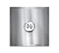Metzler® sonnette inox LED étanche IP67 avec bouton poussoir et plaque 60x60 mm Sans gravure montage encastré ou saillie design compact durable 6-24V façade 10 ans pièces