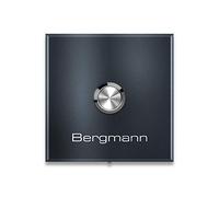 Metzler® sonnette sans fil avec plaque personnalisable et portée 200 m anthracite RAL 7016 - acier inoxydable massif résistant, design compact 10×10 cm, installation facile, 10 ans pièces