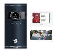 Metzler VDM10 2.0 - Visiophone vidéo HD avec écran pour 1 logement | Interphone vidéo 2 fils avec caméra et gravure laser et application smartphone | Anthracite RAL 7016 - Acier inoxydable V2A