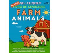 Meu Primeiro Livro de Atividades em Inglês: Animais da Fazenda. 100+p Atividades Divertidas para Aprender Inglês com Desenhos, Caça-Palavras, ... de 5 a 10 Anos | Diversão Educativa Sem Telas